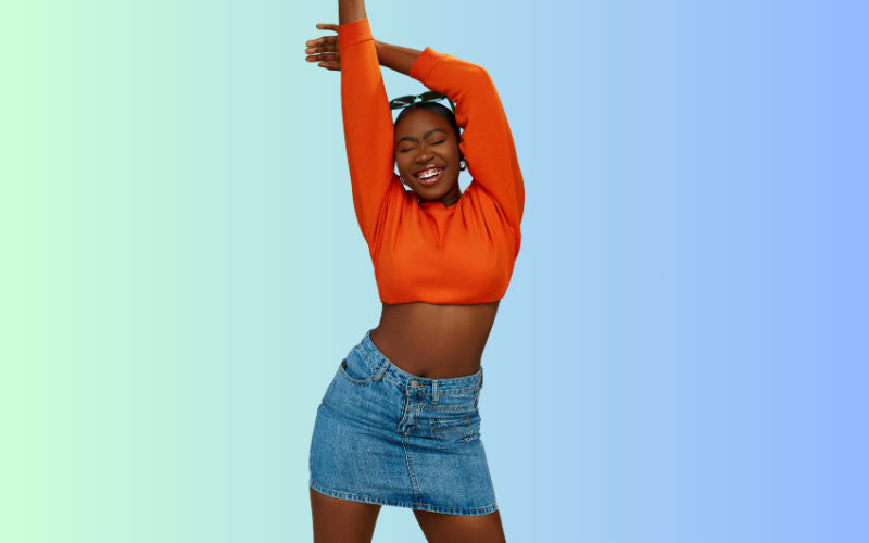 Crop Top & Sneakers Combo