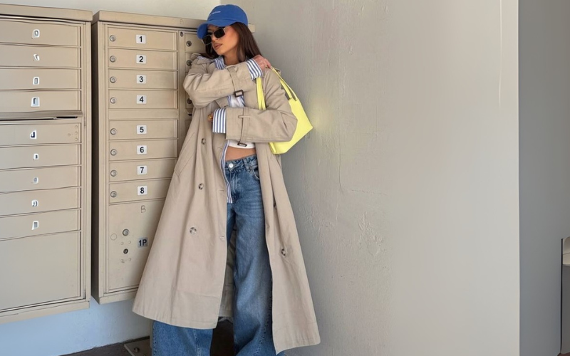 Office-Ready Elegance Trench Coat and Turtleneck Combo